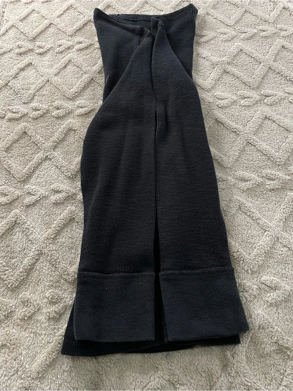 American Eagle Outfitters Men’s Black Thermal Long-Sleeve Sweater Sz Large
